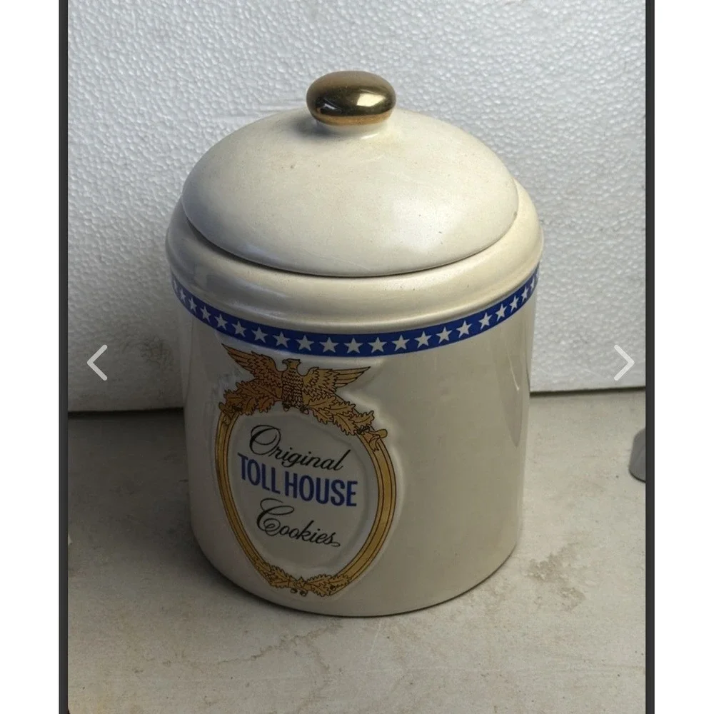 Vintage Nestle Tollhouse Cookie Jar With Cookie Recipe